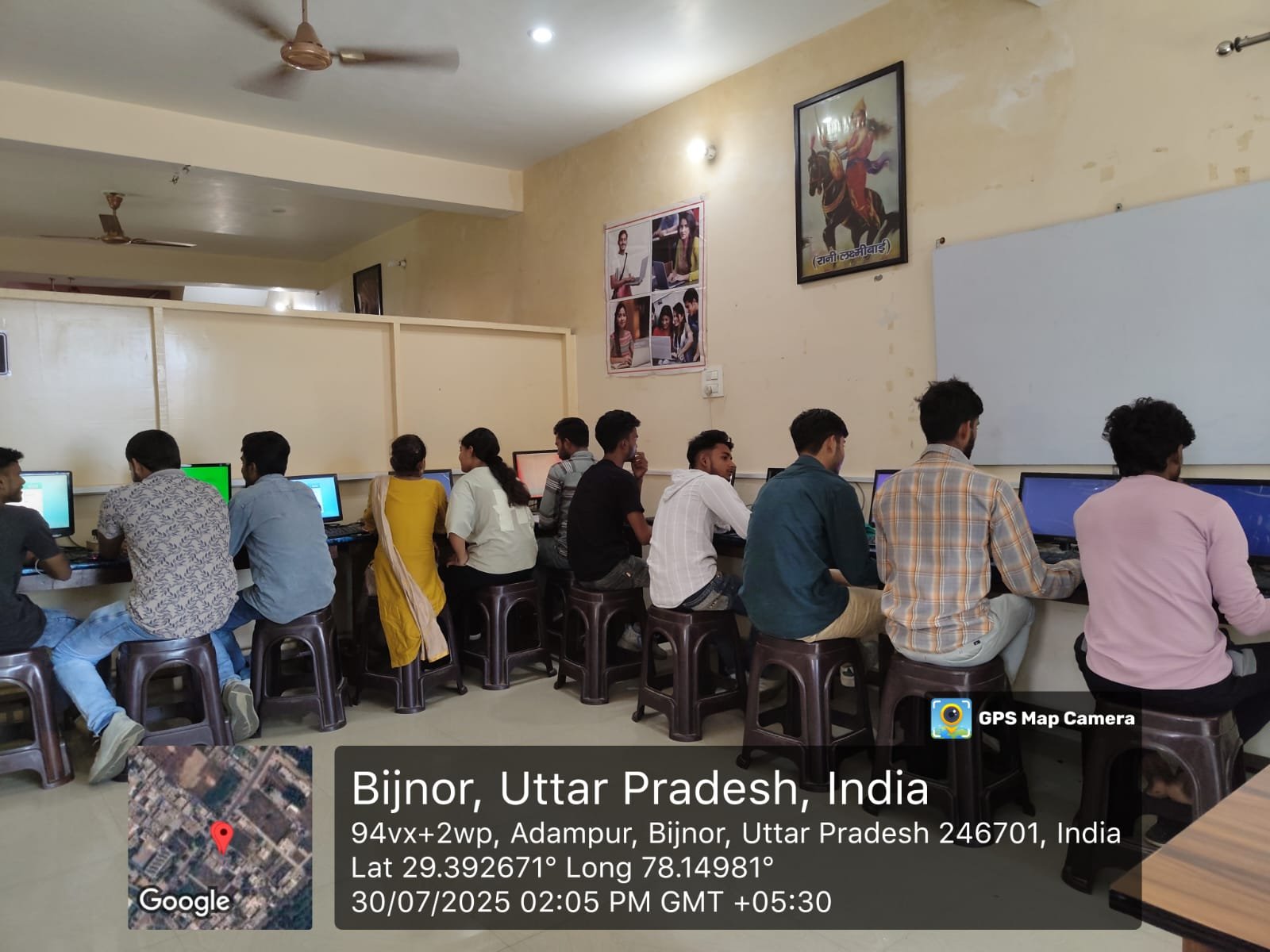 Students at BEWS computer training centre in Bijnor