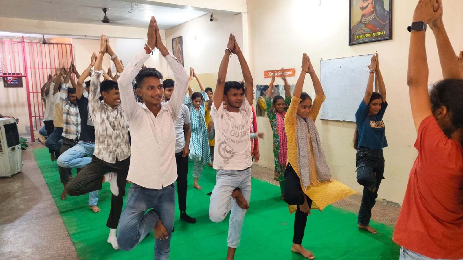 Student yoga wellness session